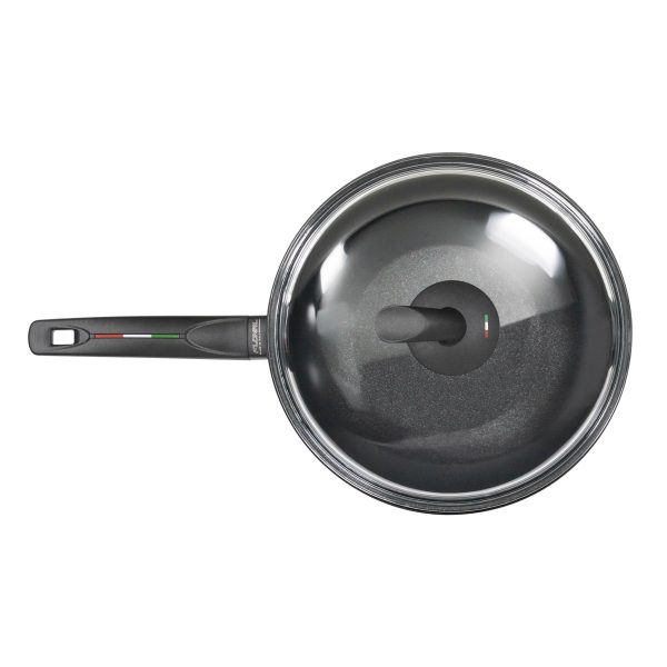 Tegame 1 manico con coperchio di vetro – Diamante – Diametro 30 cm - immagine 2