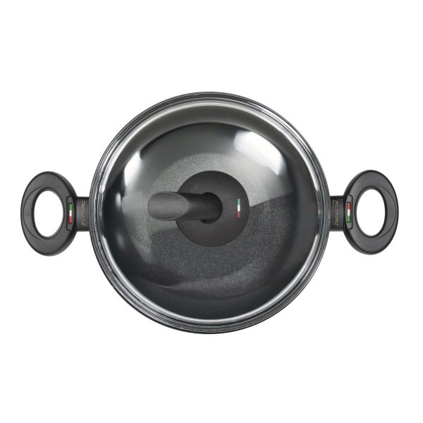 Casseruola 2 maniglie con coperchio di vetro – Diamante – Diametro 20/24 cm - immagine 4
