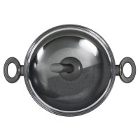 Wok 2 maniglie con coperchio di vetro – Diamante – Diametro 28/32 cm - immagine 2