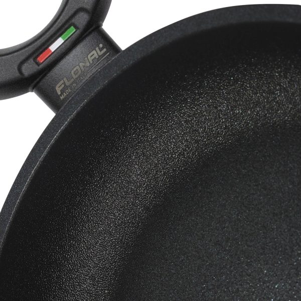 Wok 2 maniglie con coperchio di vetro – Diamante – Diametro 28/32 cm - immagine 3