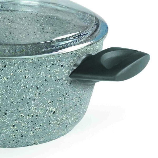 Casseruola 2 maniglie con coperchio di vetro – Dura Induction – Diametro 20/24 cm - immagine 2