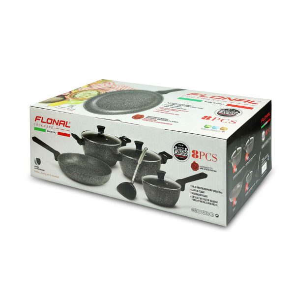 Batteria 8 pezzi – Pietra Lavica Induzione - immagine 2
