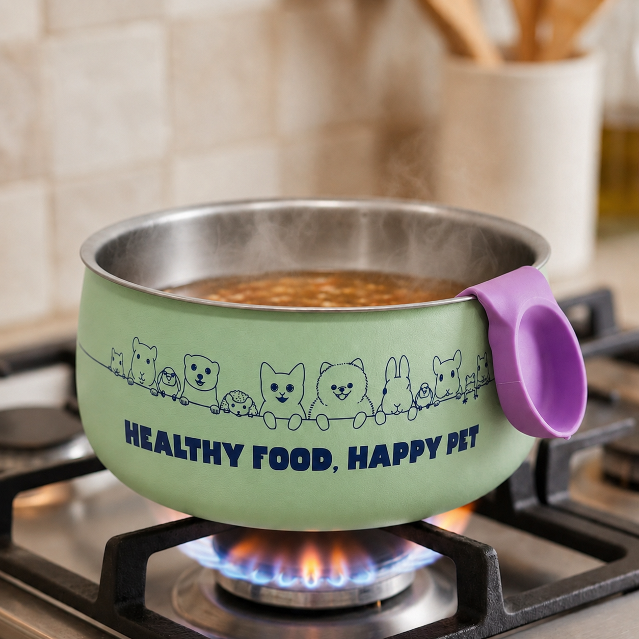 Dual Bowl – Set Casseruola e Ciotola per Animali – Serie Happy - immagine 6