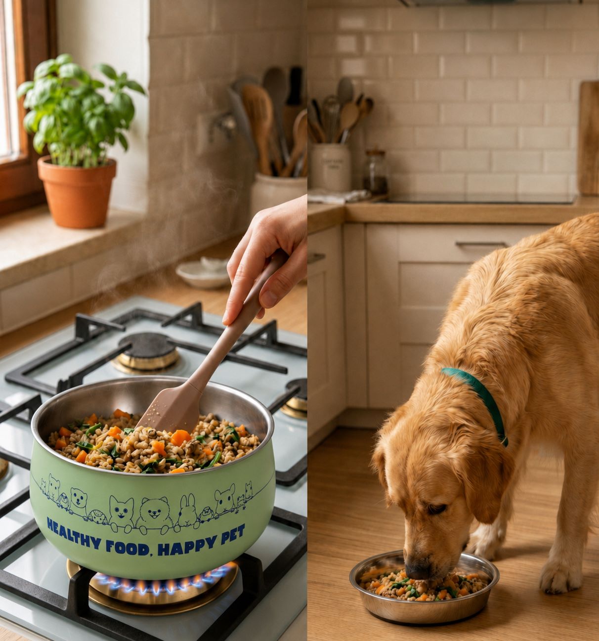 Dual Bowl – Set Casseruola e Ciotola per Animali – Serie Happy - immagine 8