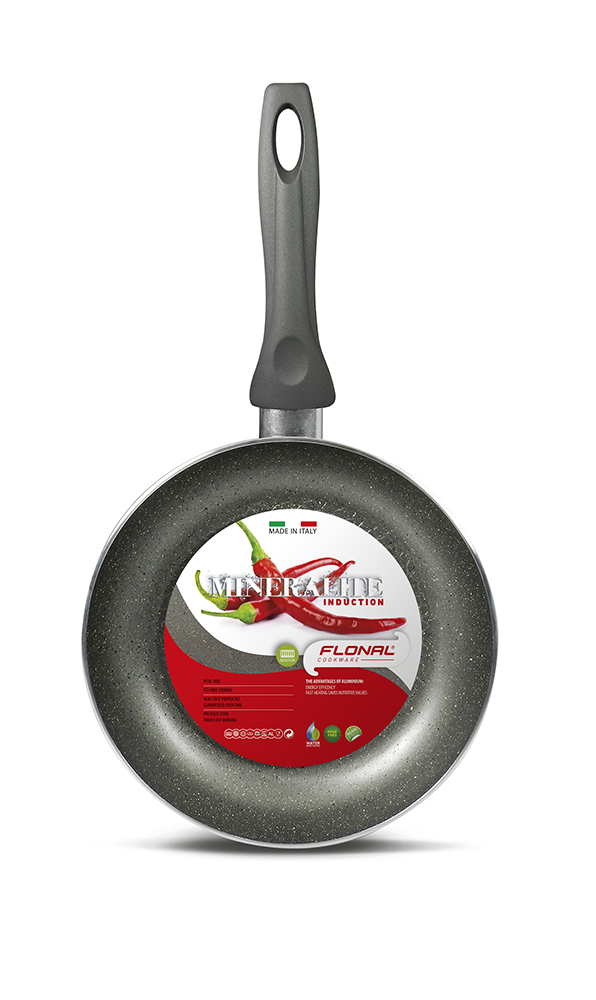 Mineralia: renforced mineral coating. Made in Italy cookware.